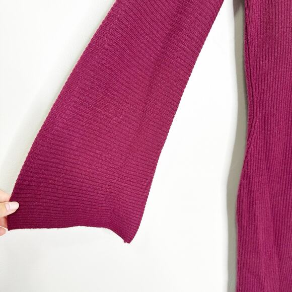 Naadam Womens Twisted Ribbed Wool And Cashmere-Blend Mini Dress Pink XS NWT - Picture 4 of 10